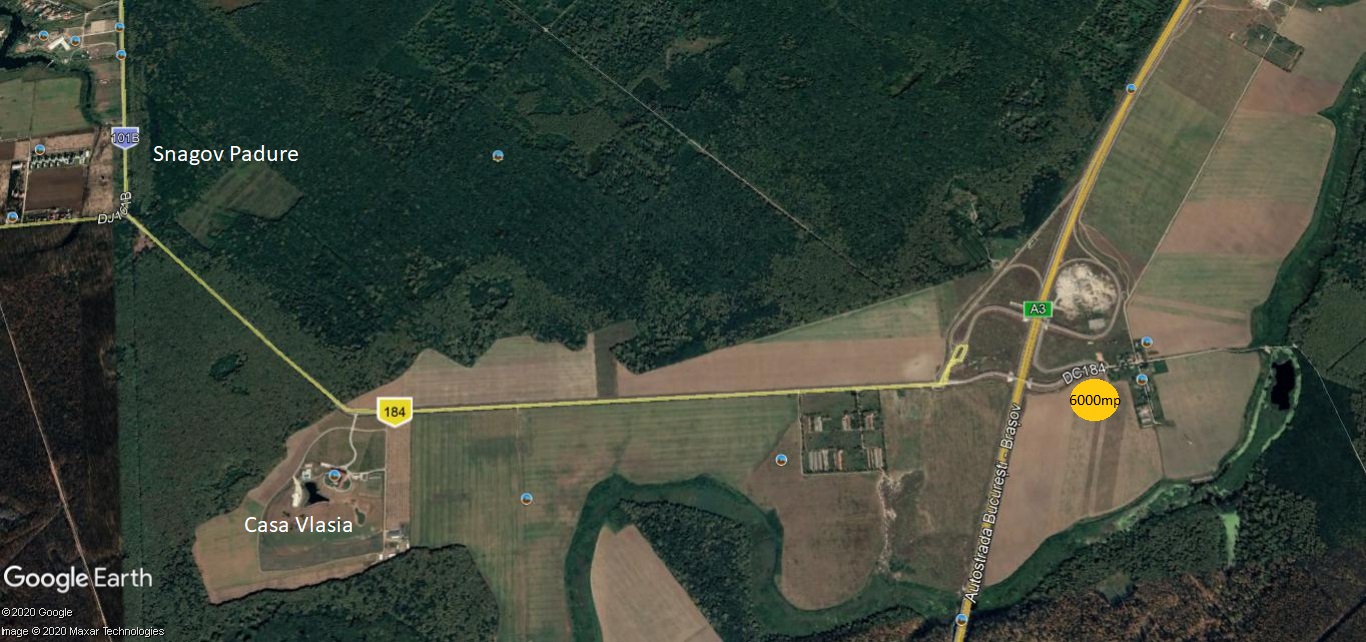 Teren Nod Autostrada A3 Snagov 6000 mp intravilan