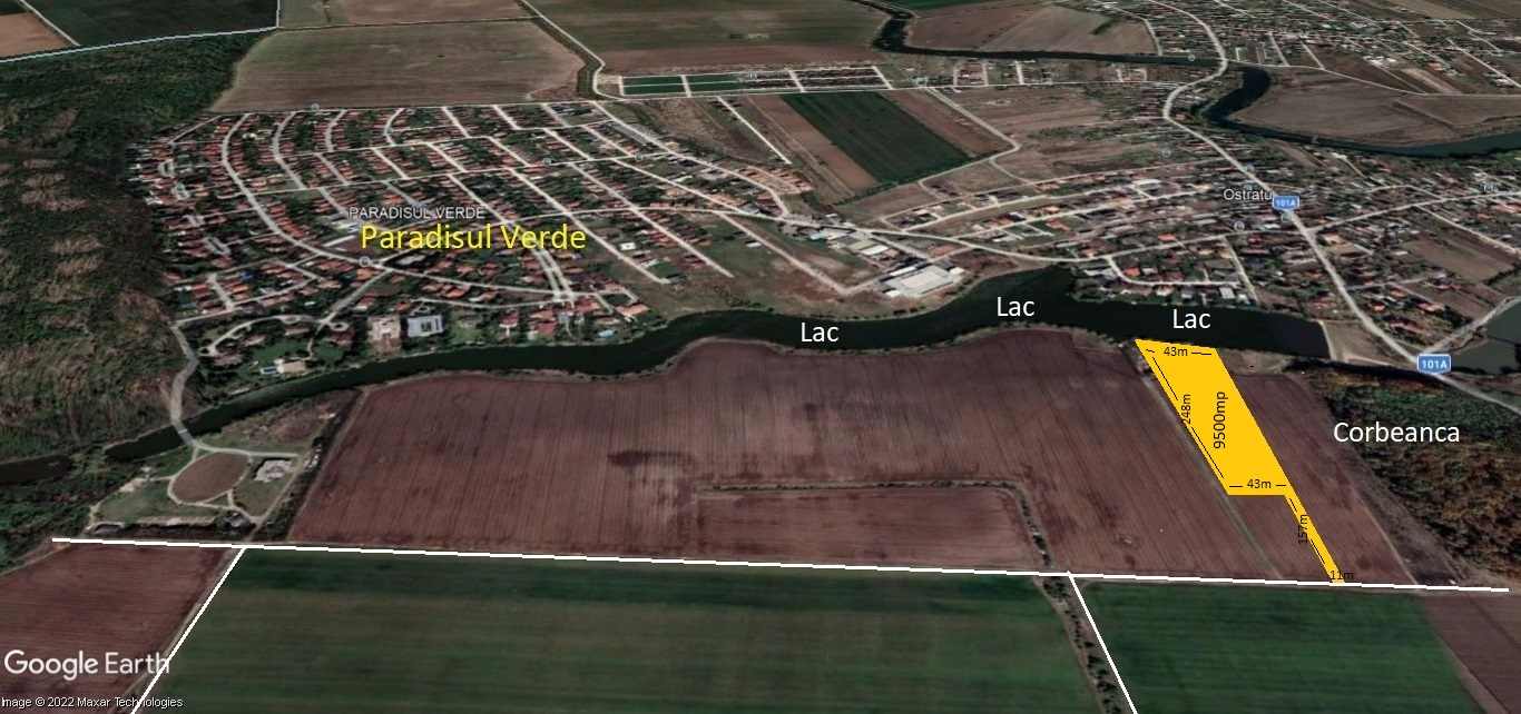 Teren Lac Corbeanca Paradisul Verde 9500 mp intravilan