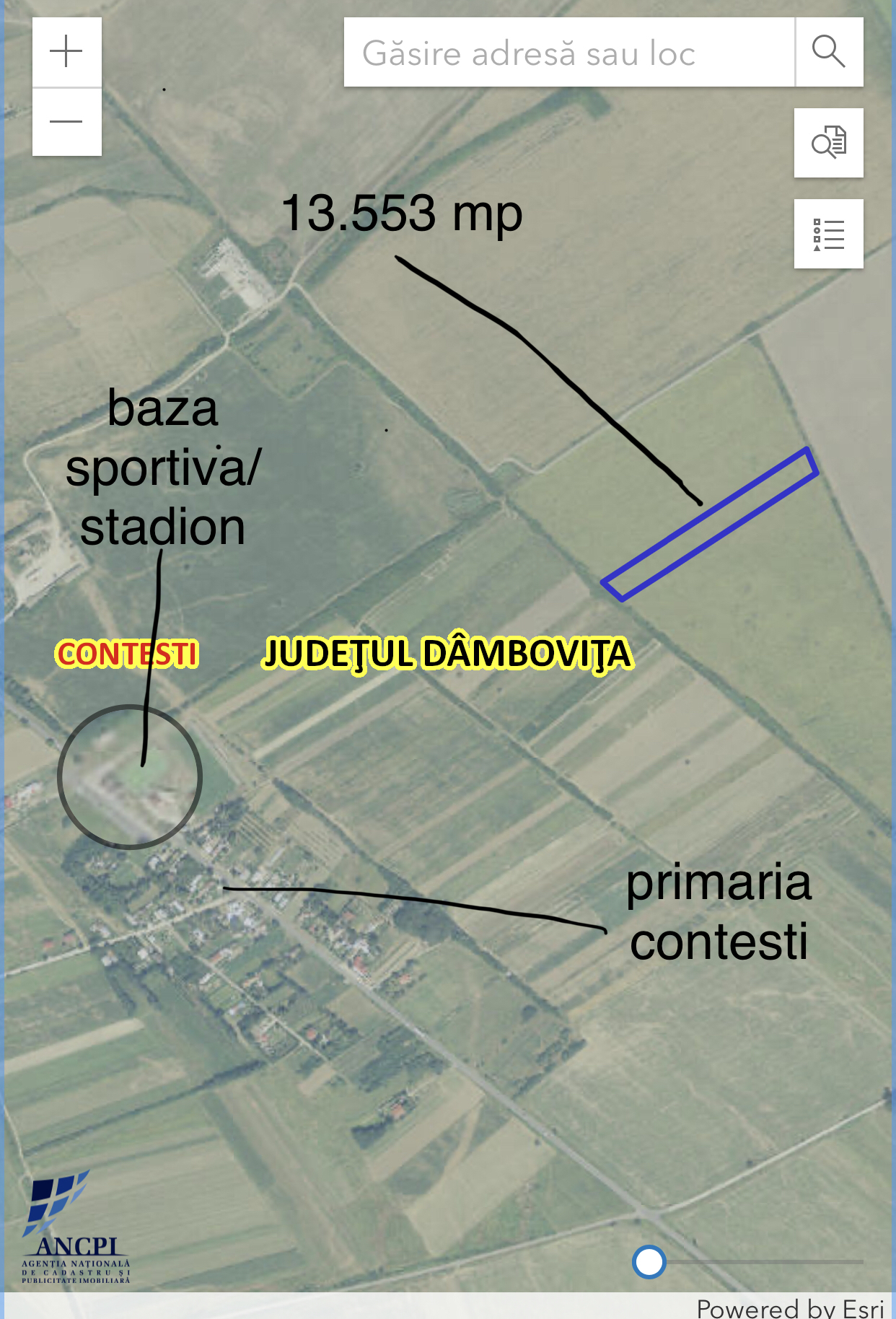 se vinde teren extravilan (arabil) in Dambovita-1,3553 ha