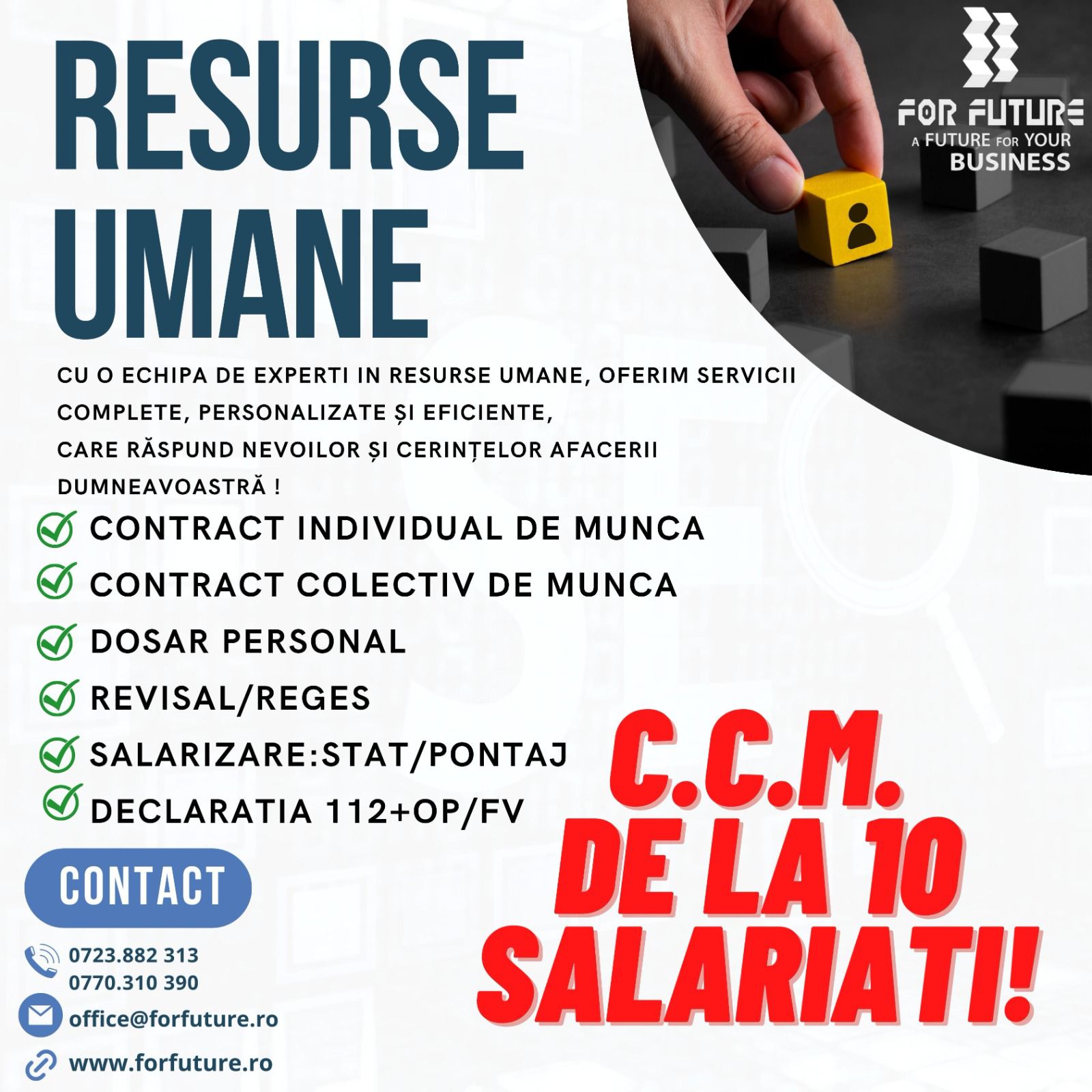 Contabilitate, Resurse Umane, SEAP, SSM