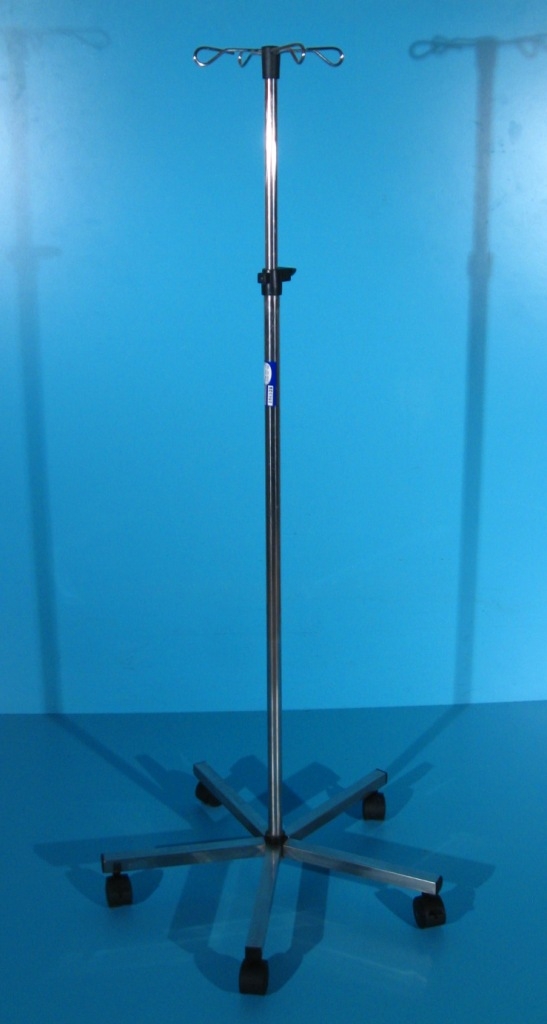 Suport perfuzii din inox cu 4 carlige – Sundo
