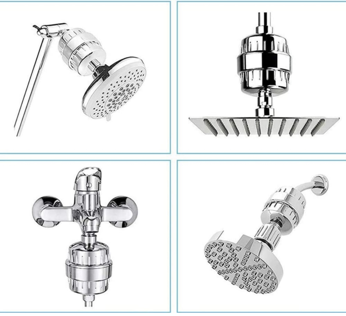 Filtru de apa pentru dus cu 15 stagii de filtrare,elimina clorul