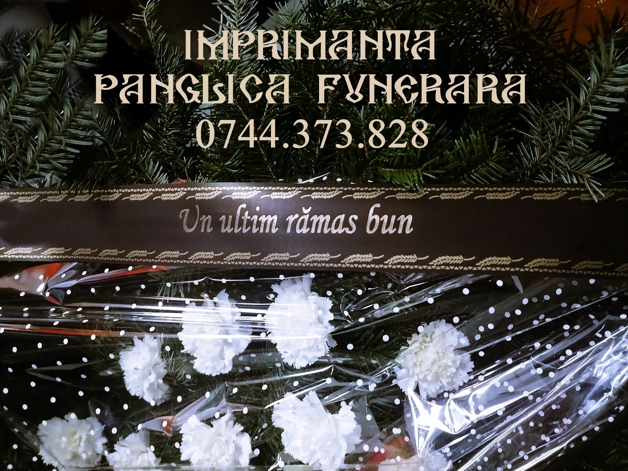 Aparat imprimat panglici funerare.0744373828