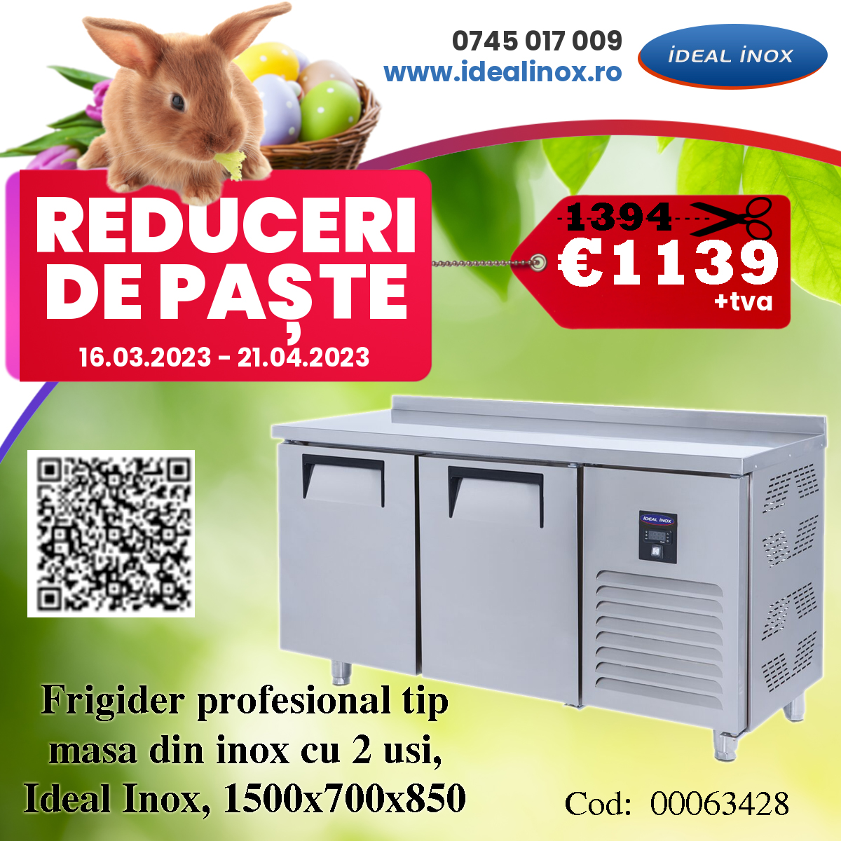 Reduceri de Paste la frigidere inox pentru restaurante