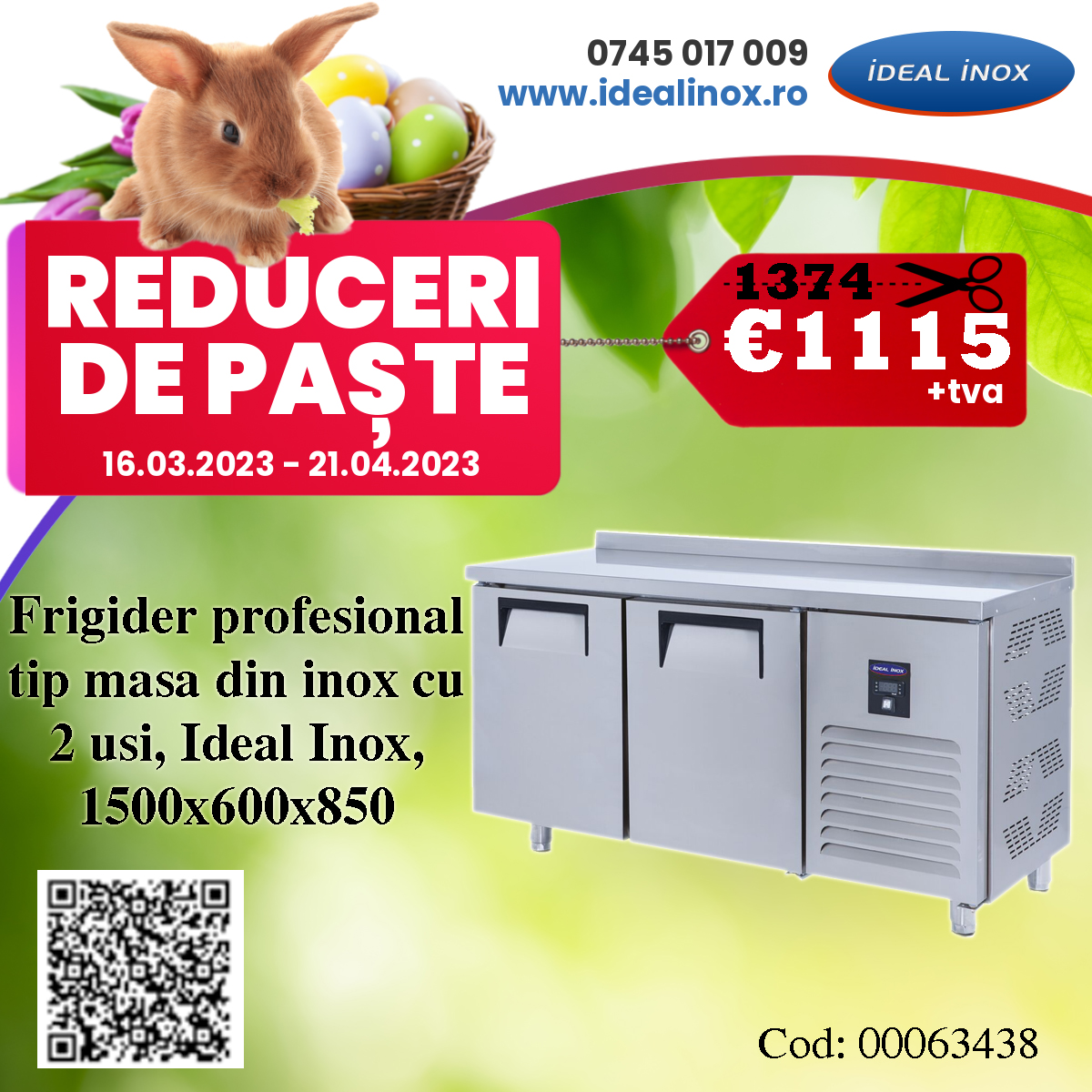 Reduceri de Paste la frigidere inox pentru restaurante