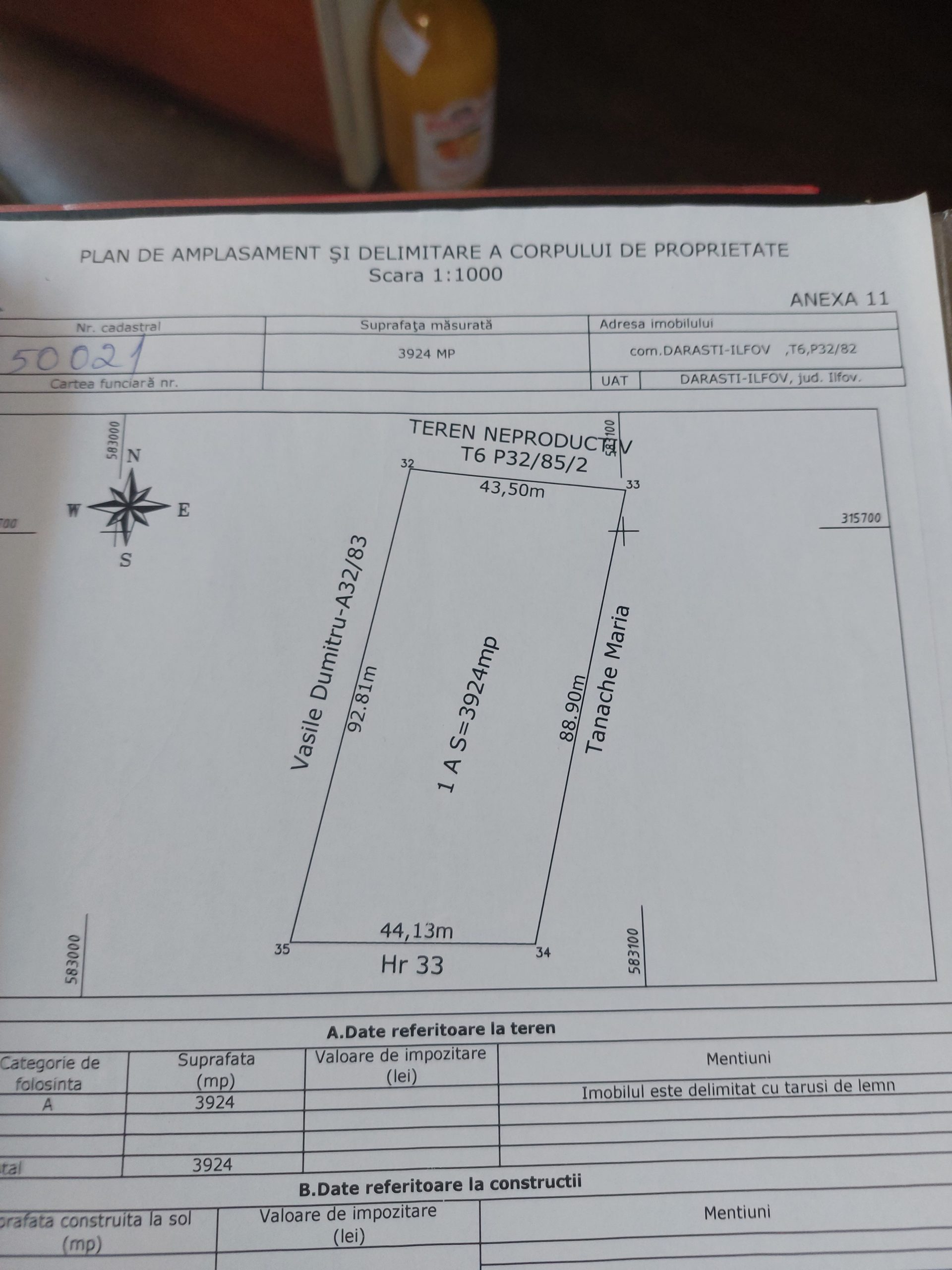Unic proprietar vând teren casa Darasti-Ilfov