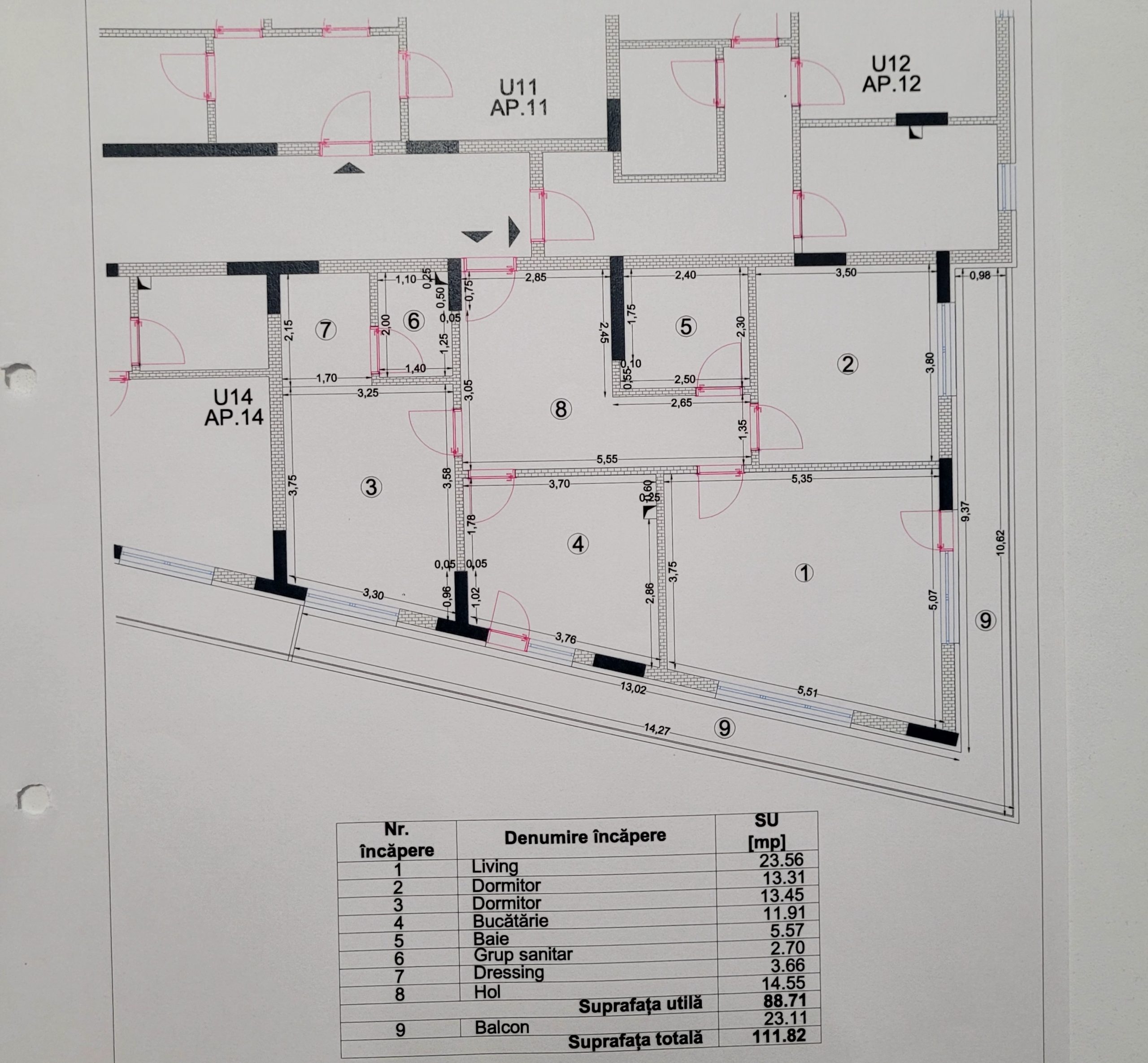 Apartament 3 camere complet mobilat si utilat