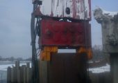 Used vibro hammer PVE 40 VM to work on a crane or piling rig