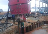 Used vibro hammer PVE 40 VM to work on a crane or piling rig
