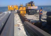 Used vibro hammer PVE 2312 VM to work on a crane or piling rig