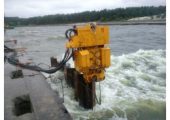 Used vibro hammer PVE 2312 VM to work on a crane or piling rig