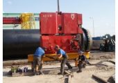 Used vibro hammer PVE 40 VM to work on a crane or piling rig