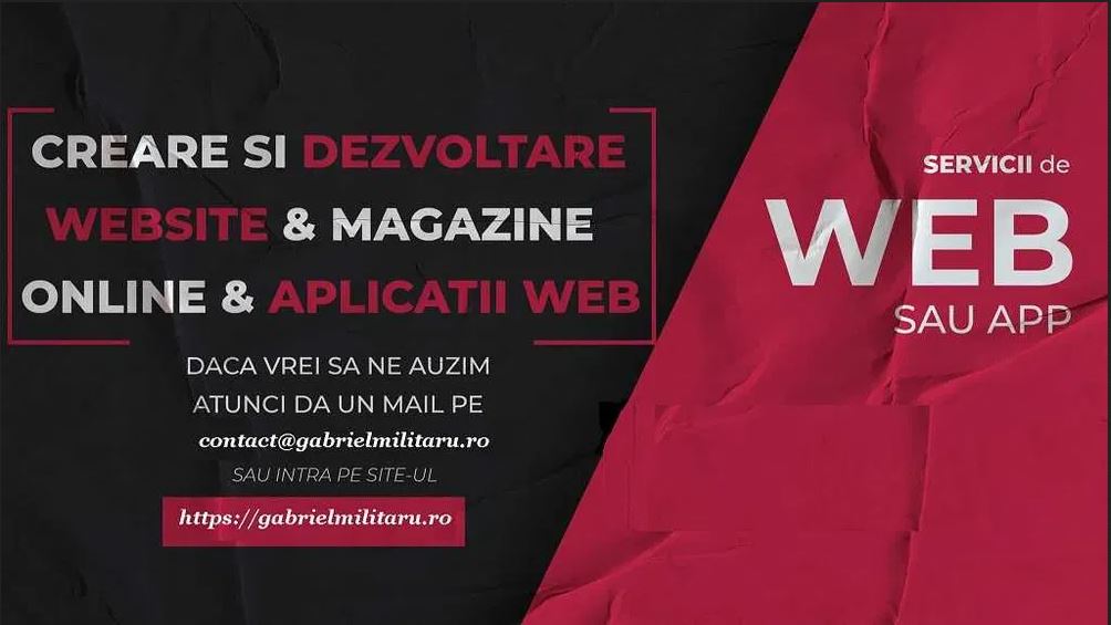 Creez site-uri web, magazine online + gazduire si domenii web