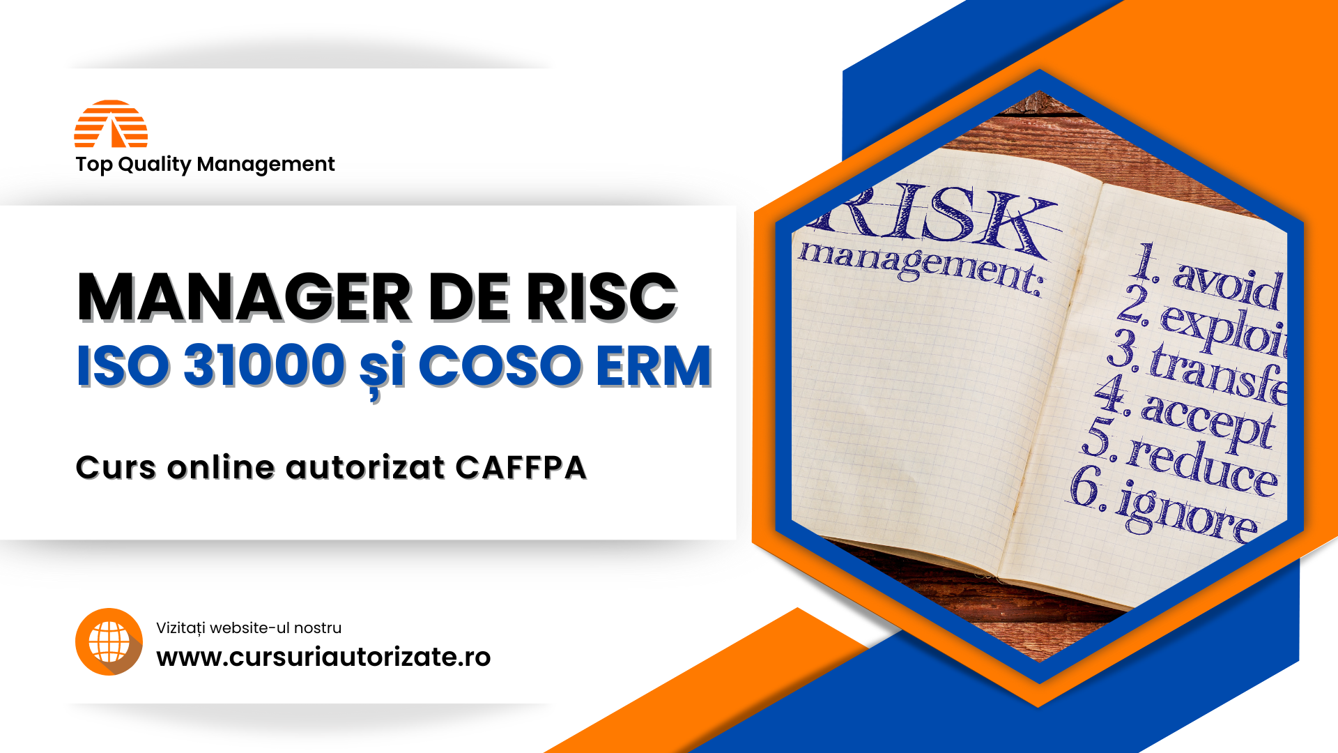 Curs online Manager de risc – ISO 31000 și COSO ERM