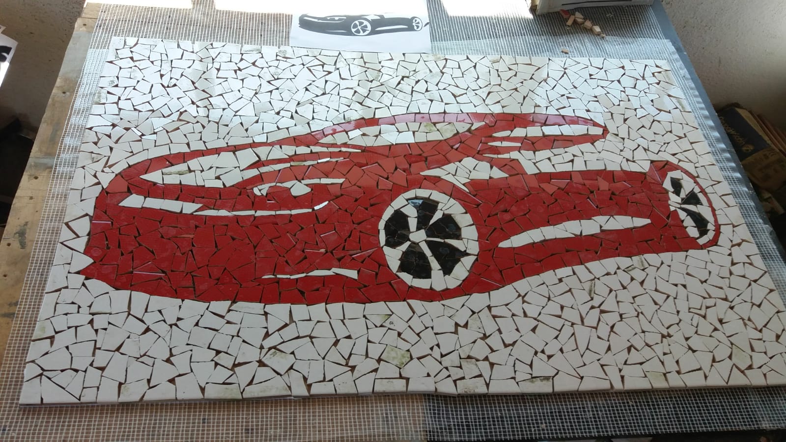 Tablou decorativ mozaic ceramica Fast and Furious
