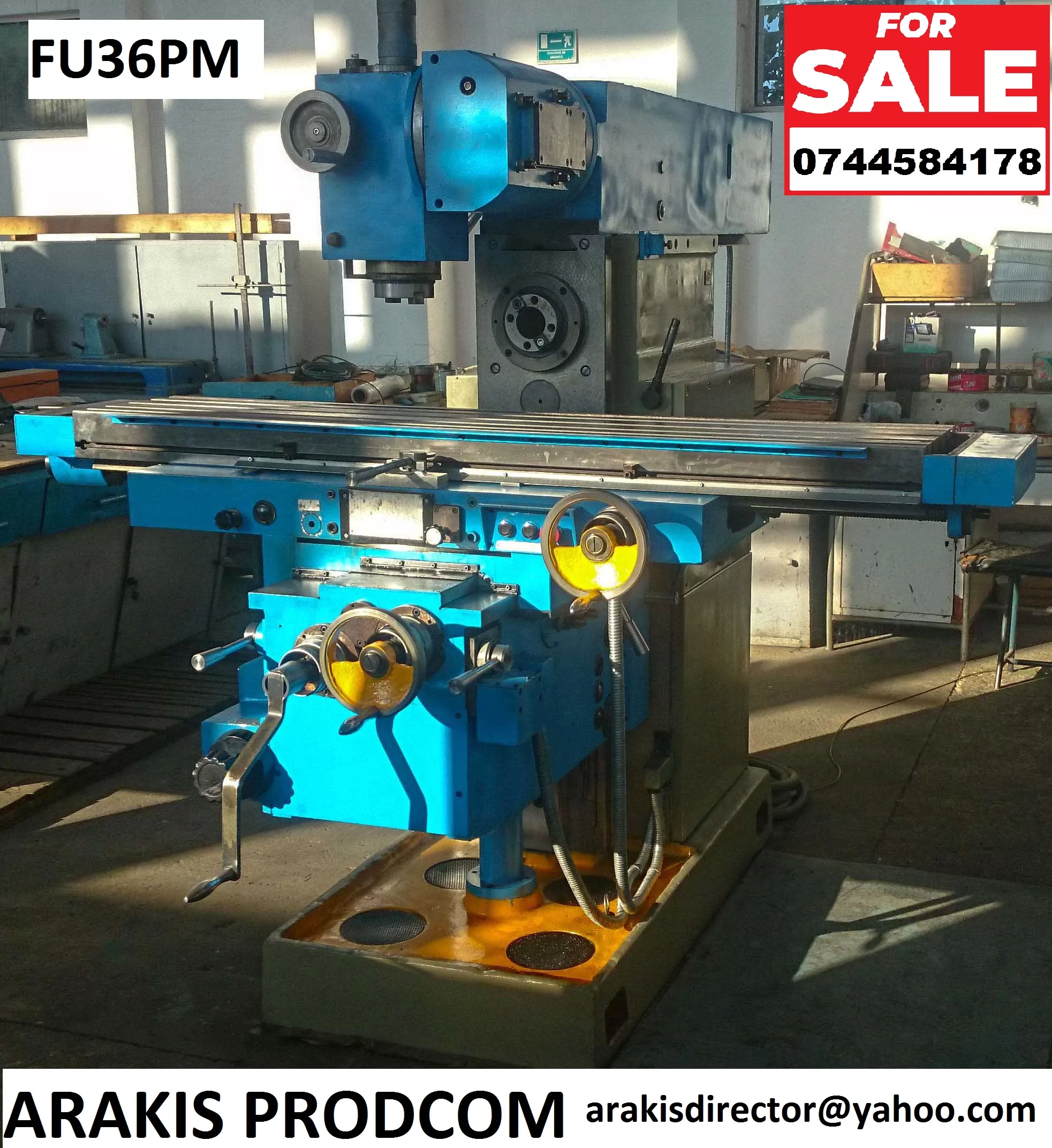 Vand diferite masini unelte, freze FU 36PM, FU 32, FUS 22, FUS 32, morteze M200, M320 etc.