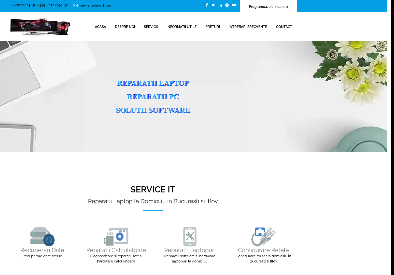 Realizare site web de prezentare editare site existent promovare