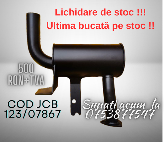 Tobă de eșapament pentru JCB 3CX 4CX