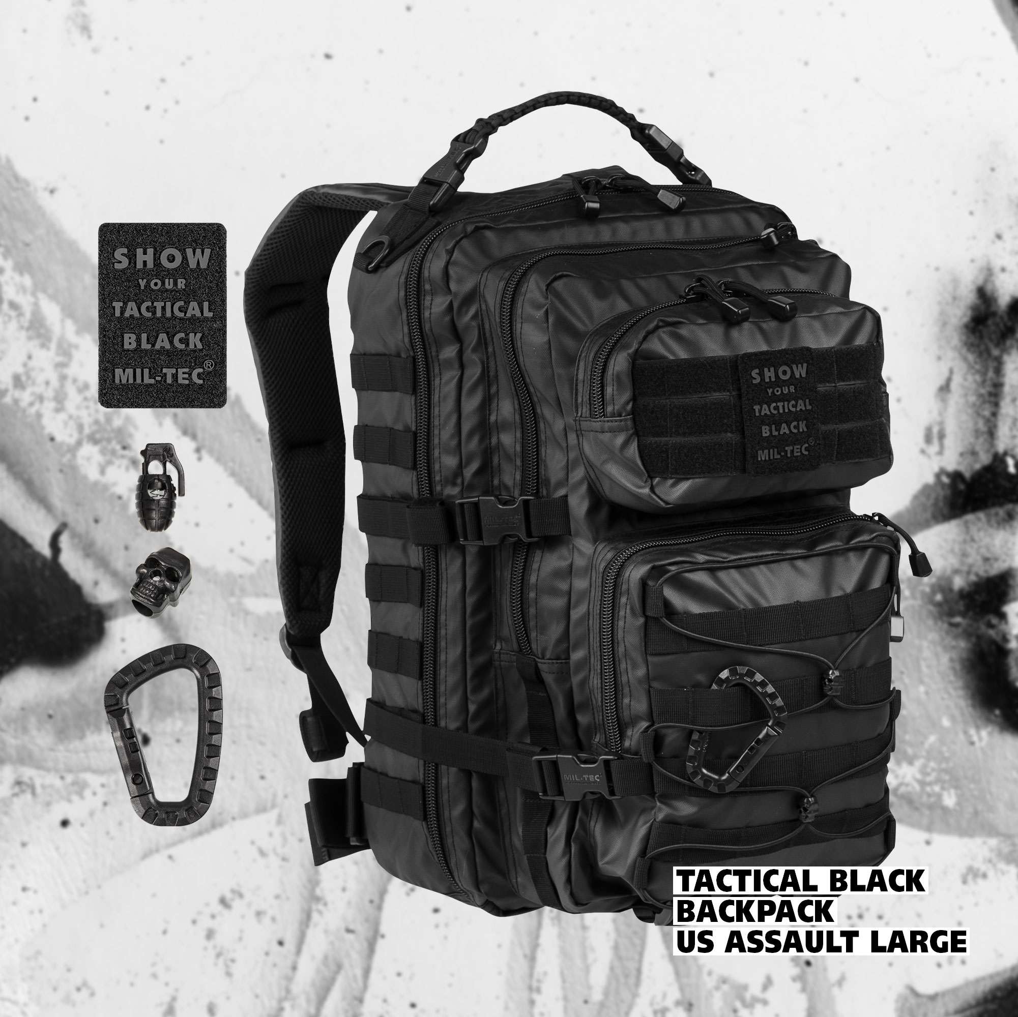 RUCSAC MILITAR MILTEC TACTICAL Black Marime 36 litri Negru Impermeabil – Pret Online Rucsace Barbati