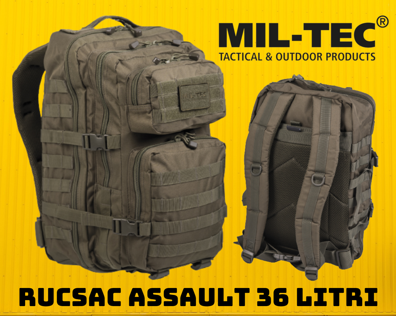 www.autenticshop.ro – RUCSAC MILITAR MIL-TEC Ghiozdan Tactic Asalt Armata Vanatoare Camping