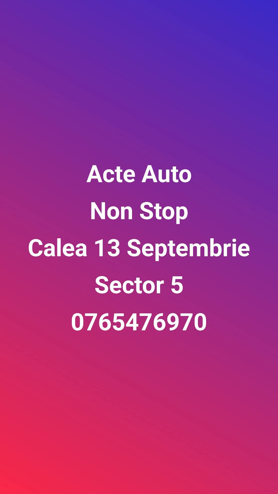 ACTE AUTO NON STOP 13 SEPTEMBRIE SECTOR 5