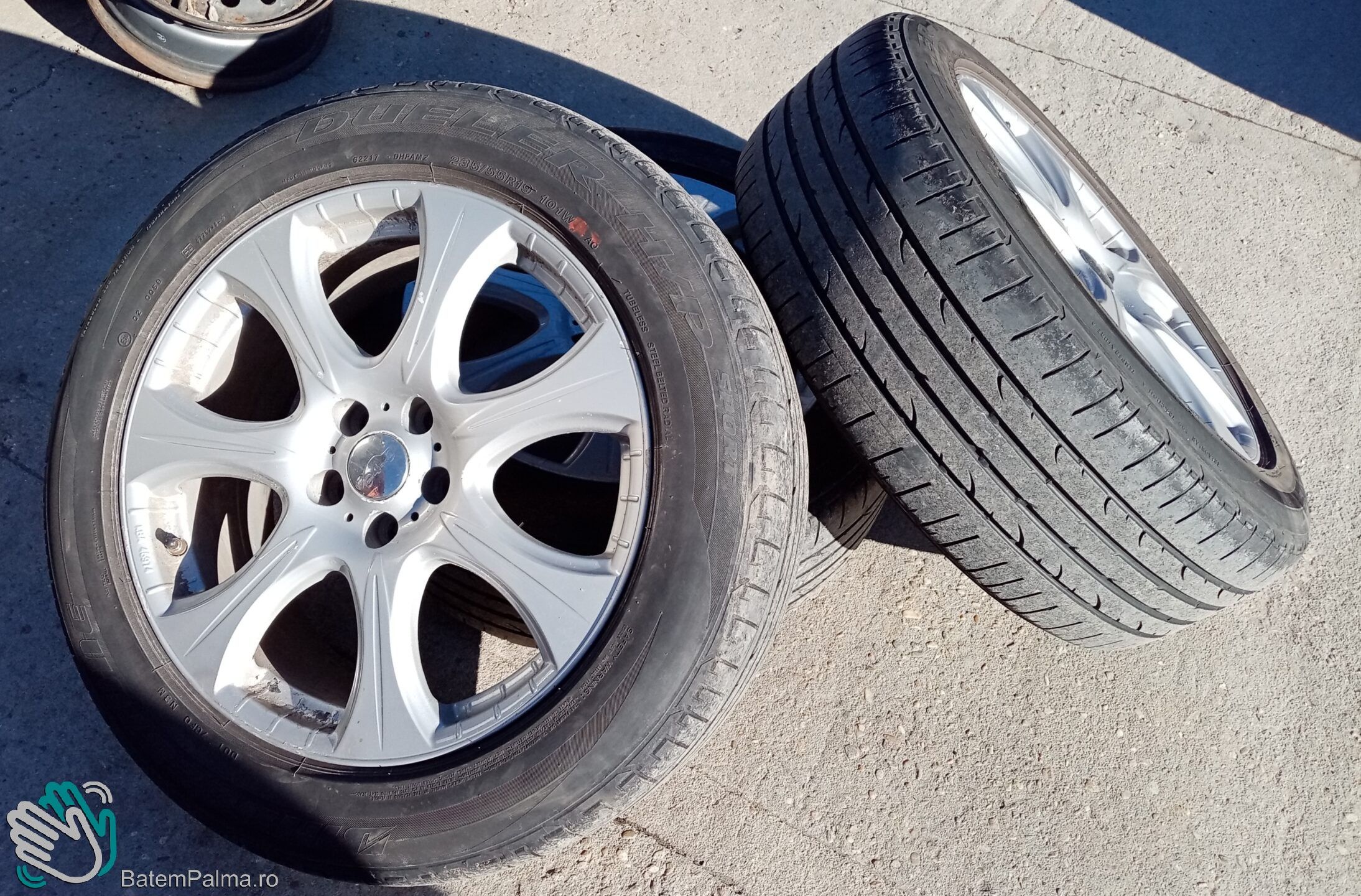 Set jante aliaj + anvelope , 235 ─ 55 ─ R 19 , 101W , compatibile cu Nissan, Toyota, Mazda, Honda