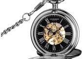 Ceas de buzunar clasic schelet | Akribos XXIV AK609 – Eleganță care bate la timp