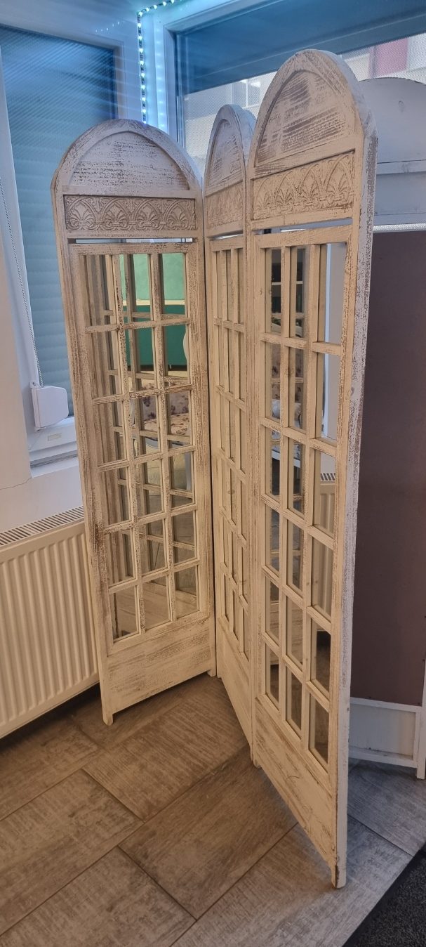 Paravan Vintage Oglinzi Lemn Masiv