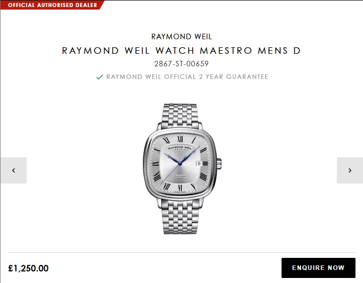 Raymond Weil Maestro Men’s Automatic Dress Watch 2867-ST-00659