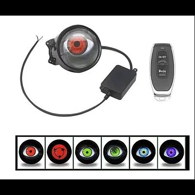 Set 2 Lupe/Proiectoare Devil Eyes cu LED Display 3 inch,Telecomandă și 6 Moduri de Iluminare