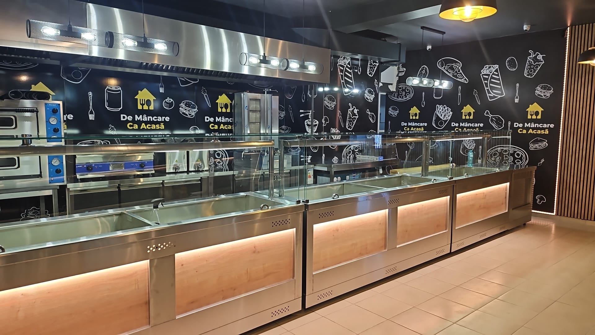 Horeca Bucuresti LINII Autoservire Vitrine CALDE si Vitrine RECI