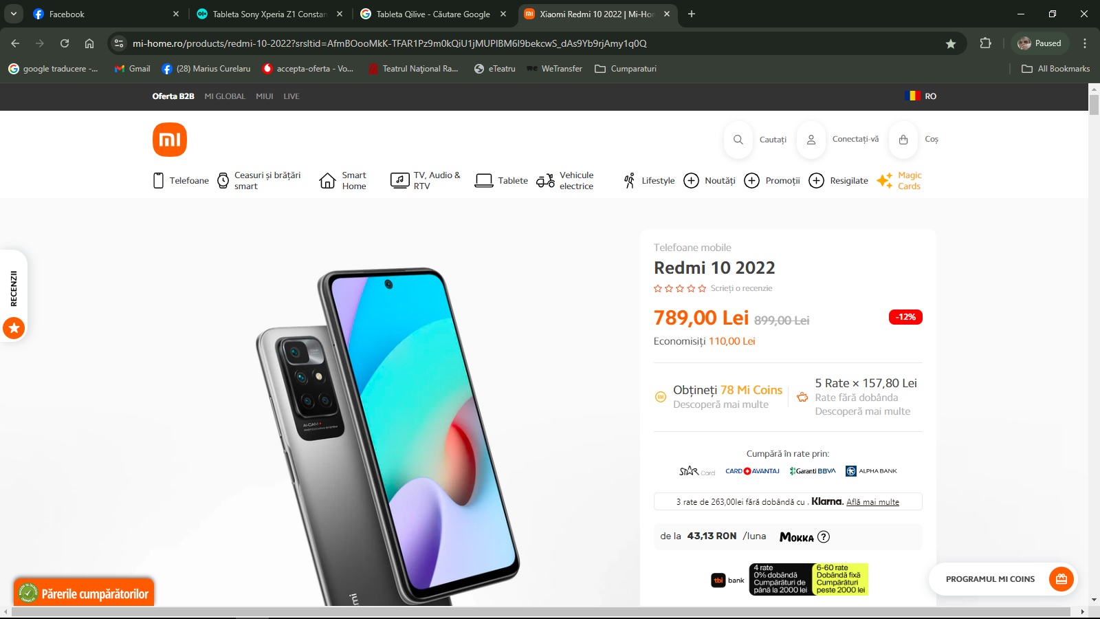 Redmi 10 nou nefolosit stare 10 10,