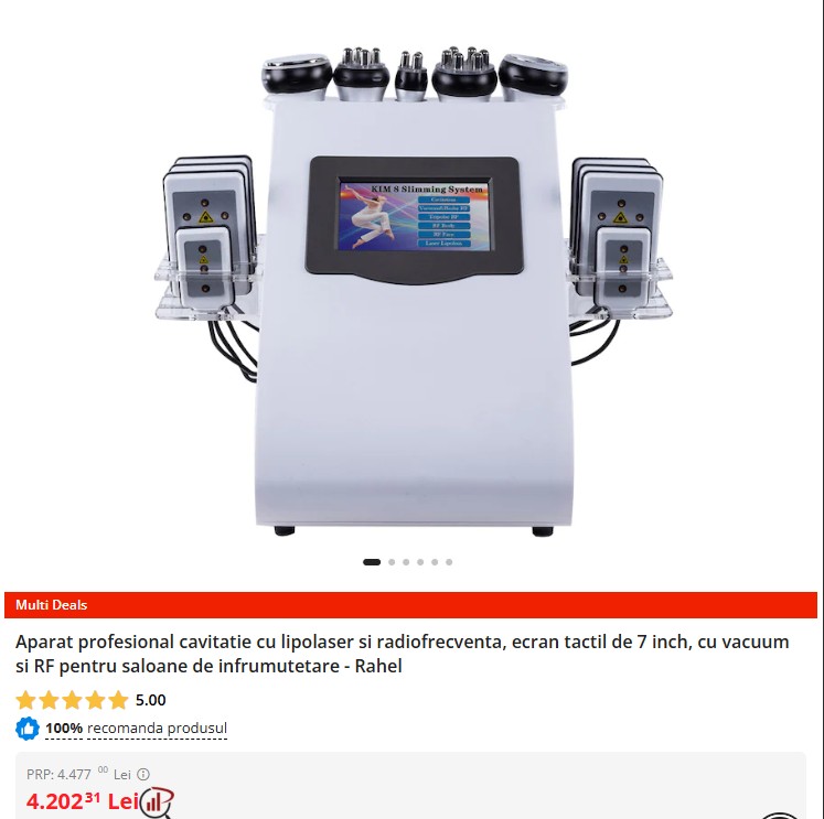 Aparat profesional cavitație cu lipolaser, radiofrecvență vaccum cu RF M919S