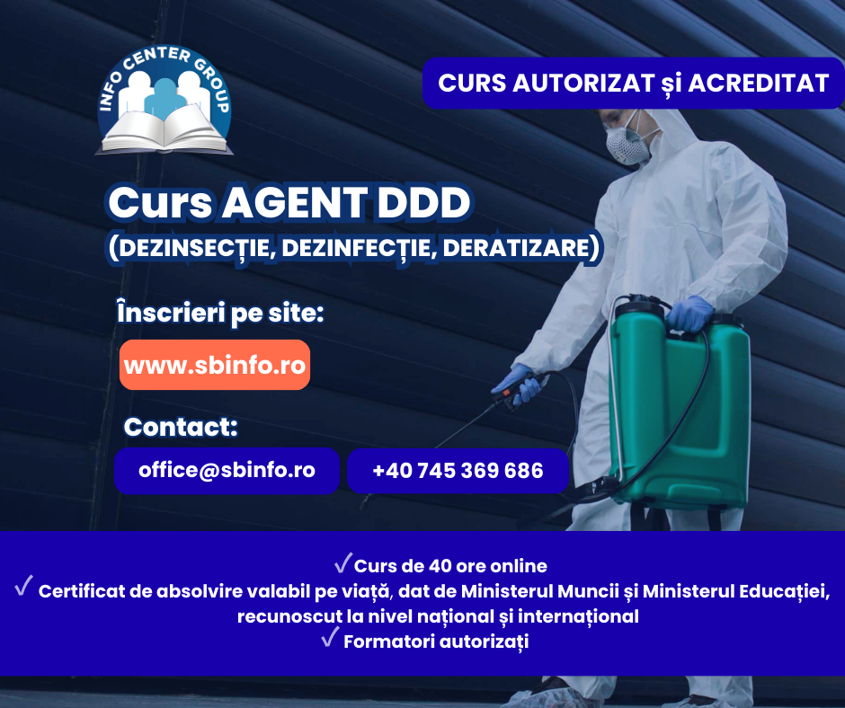Curs Agent Dezinsecție, Dezinfecție, Deratizare