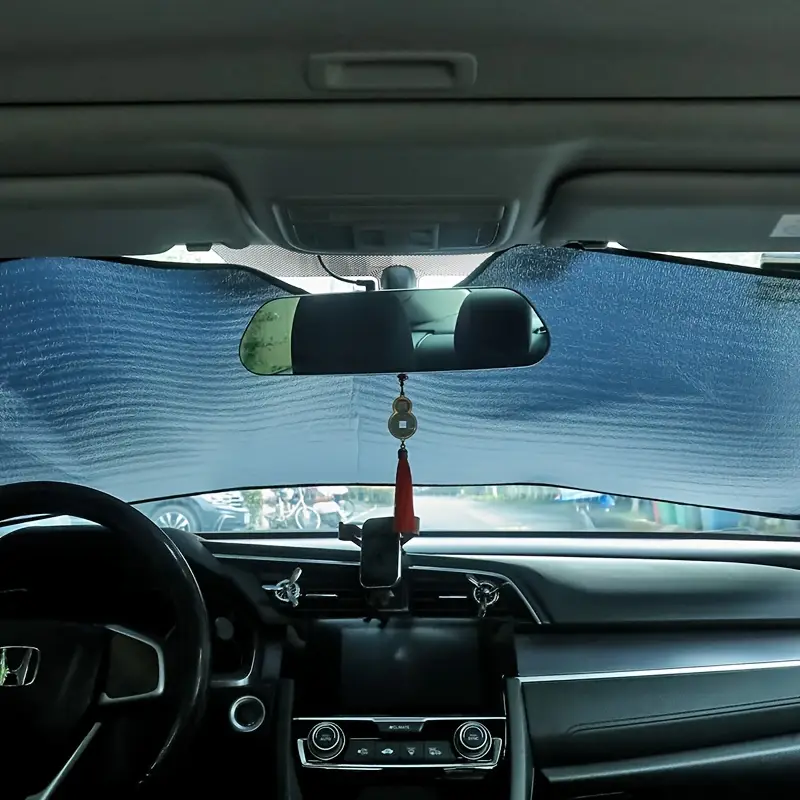 Parasolar auto 140X70 cm – Green Tinted, protecție UV și intimitate