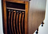 Masa extensibila wenge (6 – 8 locuri) cu 4 scaune + cadou masa mijloc