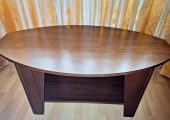 Masa extensibila wenge (6 – 8 locuri) cu 4 scaune + cadou masa mijloc