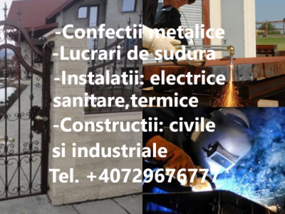 Construcții civile și industriale,”la gata”. Avem și Atelier de confecții metalice