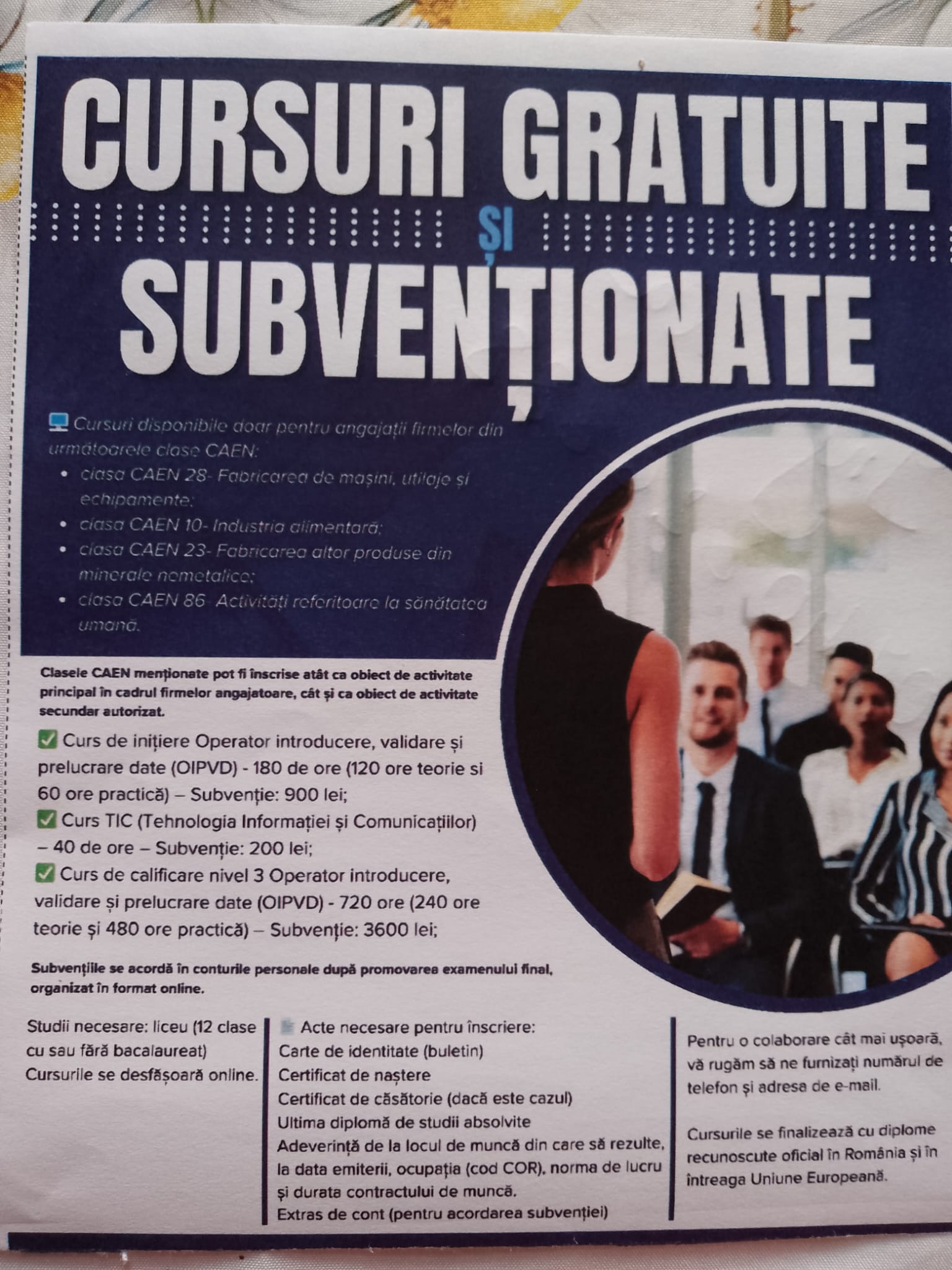 Cursuri on line gratuite de IT cu subventie de 900 Ron la final