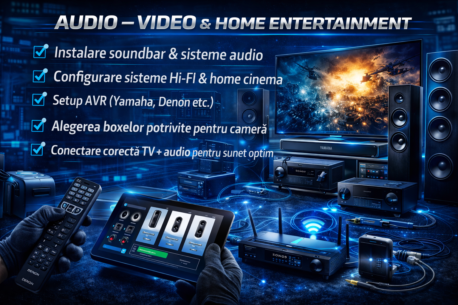 Repar PC + WiFi + Camere Supraveghere + TV & Audio Setup