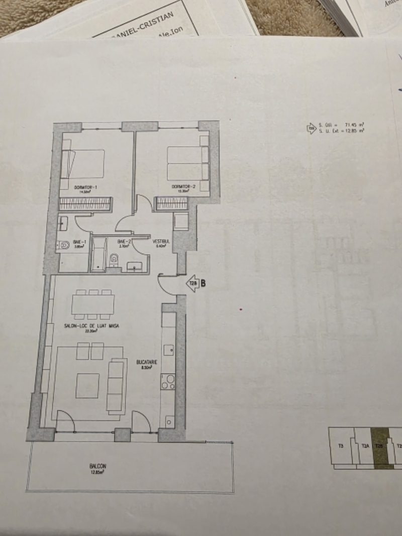 Apartament 3 camere, mobilat si utilat, Bucuresti, zona Morarilor, 84mp, 260.000euro