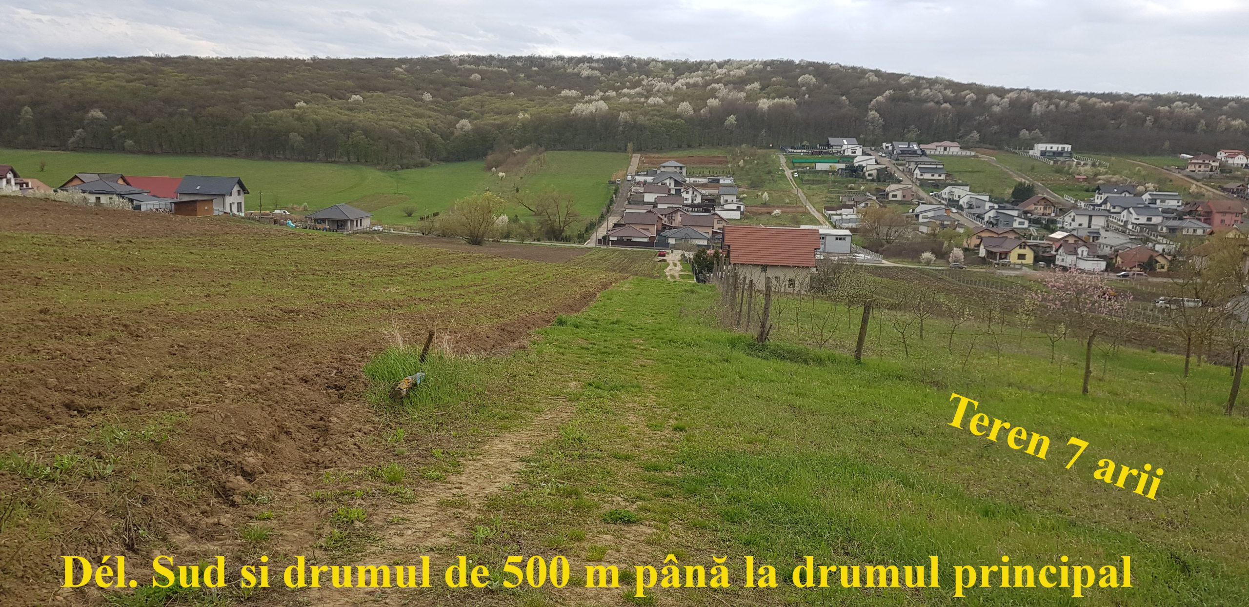 Teren intravilan 7 arii, poziționat însorit, cu priveliște excepțională!