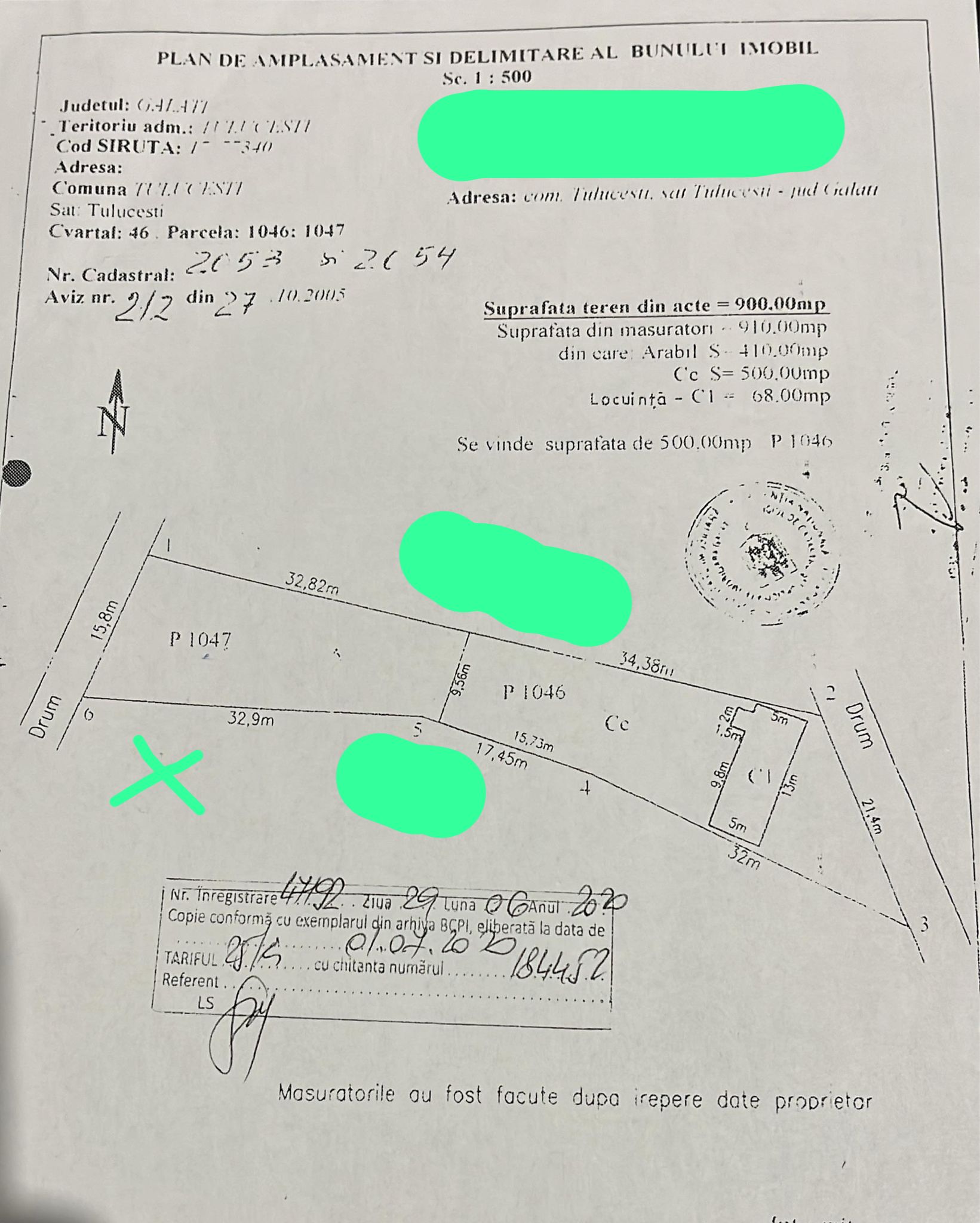 410 mp pământ intravilan Tulucesti Galați