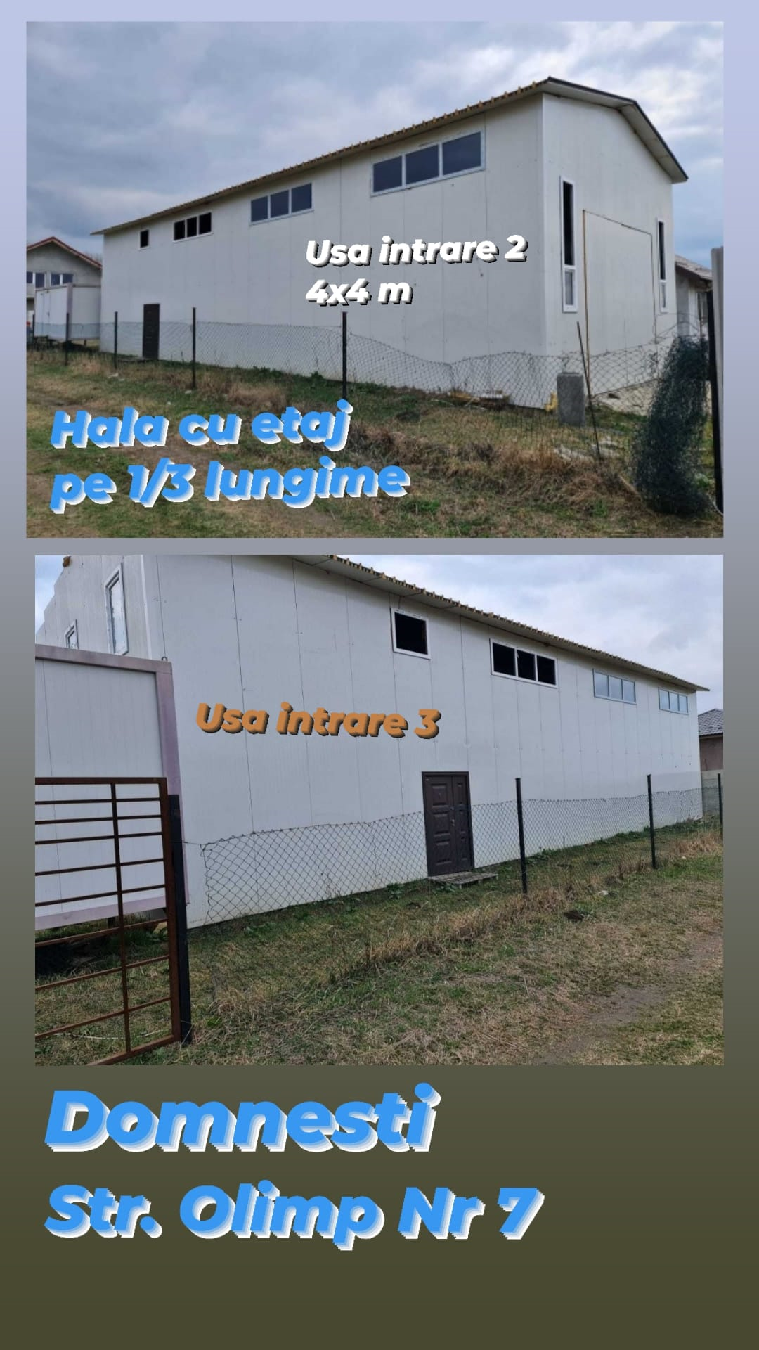 HALA NOUA si teren vanzare Domnesti -oferta promo!