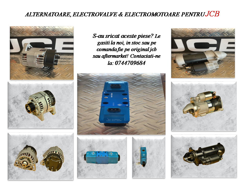 Piese utilaje jcb 3cx si 4cx motoare uleiuri cupe cuple picon hidraulic stoc sunati 0744709684