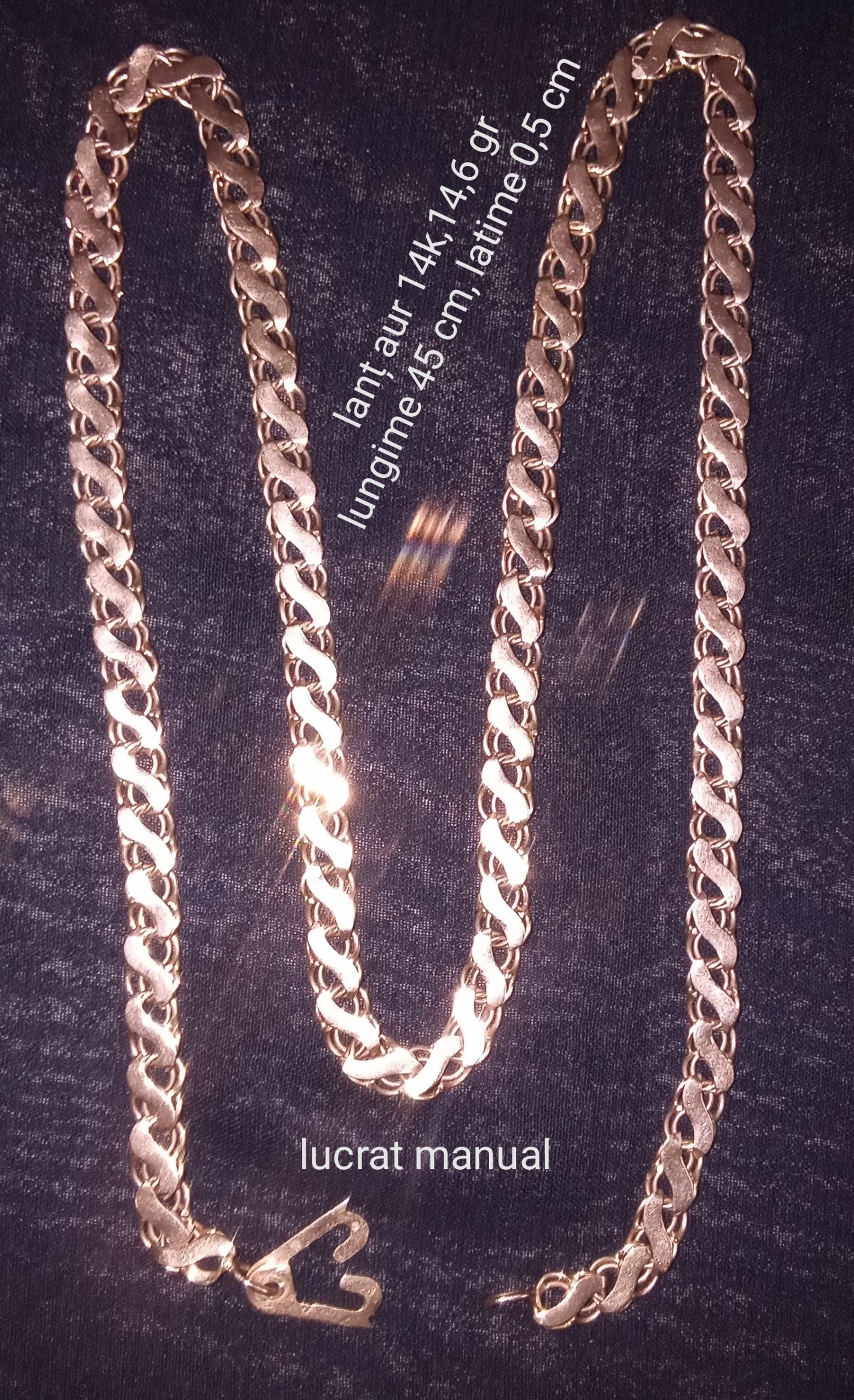 Lant aur 14 k, unisex, 14,6 gr, 9755 lei negociabil