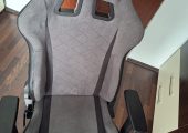 Scaun Gaming, Arozzi Soft Fabric, Tetiera, Ajustabil, max. 120kg, Negru/Gri.