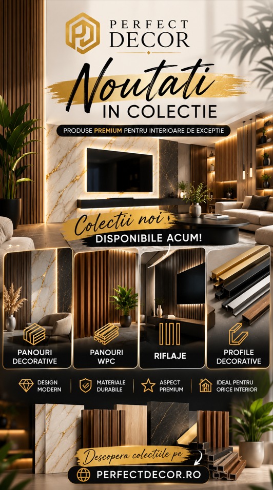 Panouri Decorative Premium WPC SPC Riflaje – Livrare in Toata Romania
