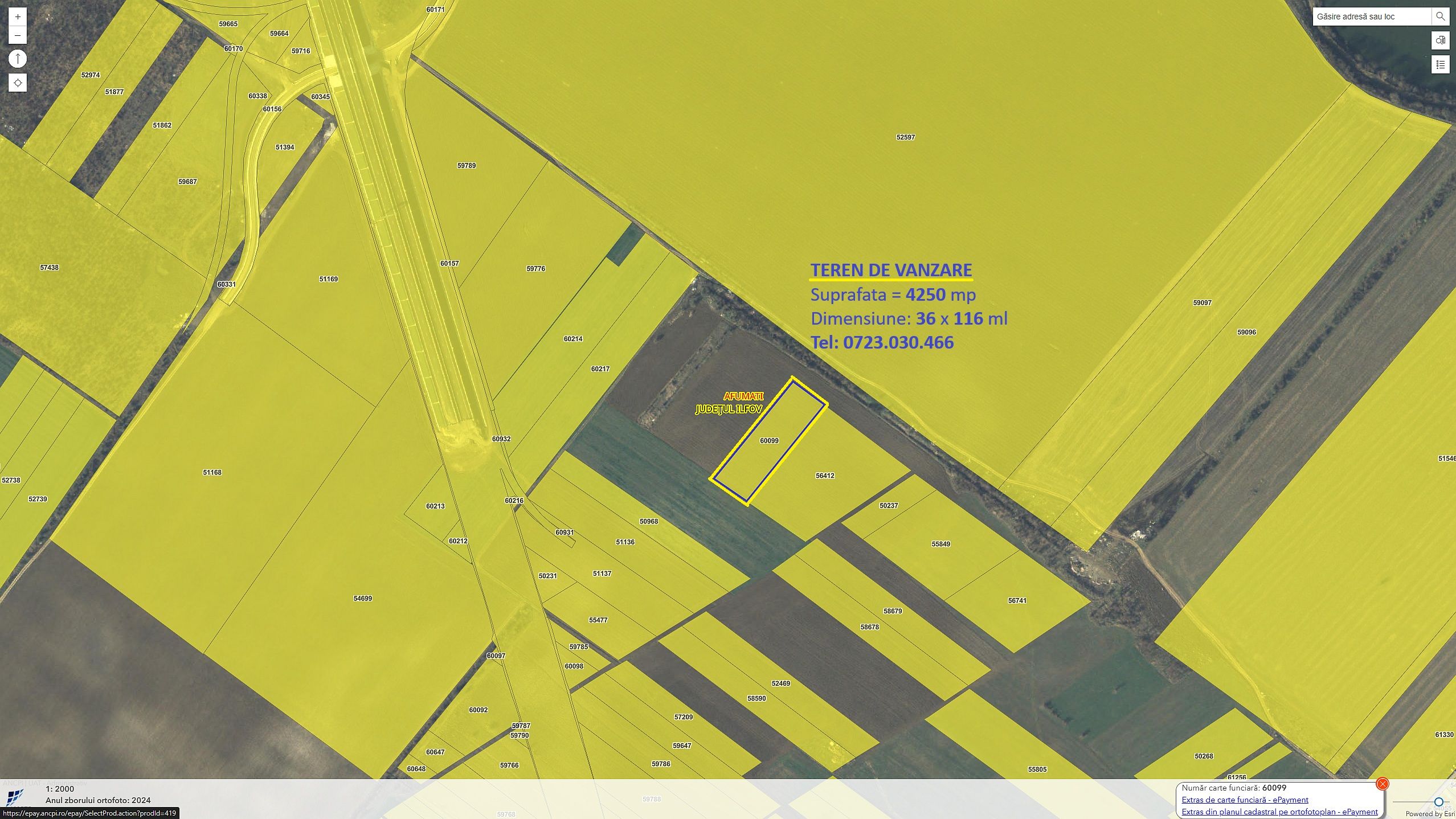 Direct Proprietar vand Teren 4.250 mp | Afumati | langa Autostrada A0