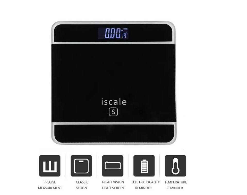 Cantar electronic, iScale, afisaj digital, sticla si plastic